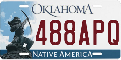 OK license plate 488APQ