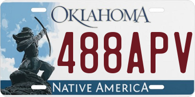 OK license plate 488APV