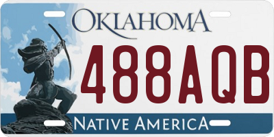 OK license plate 488AQB