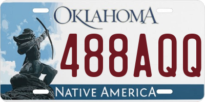 OK license plate 488AQQ