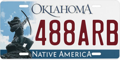 OK license plate 488ARB