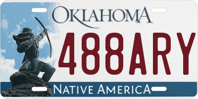 OK license plate 488ARY