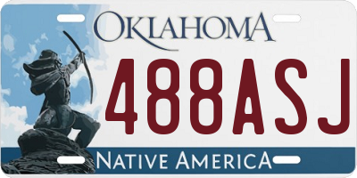 OK license plate 488ASJ
