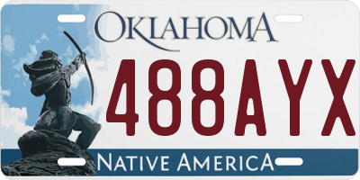 OK license plate 488AYX