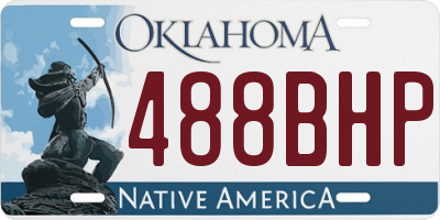 OK license plate 488BHP