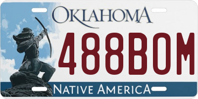 OK license plate 488BOM