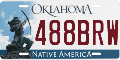 OK license plate 488BRW