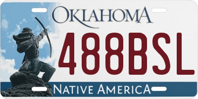 OK license plate 488BSL
