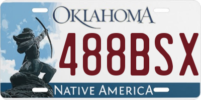 OK license plate 488BSX
