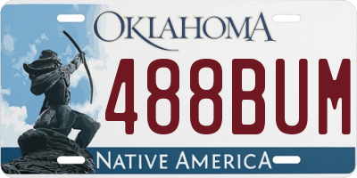 OK license plate 488BUM