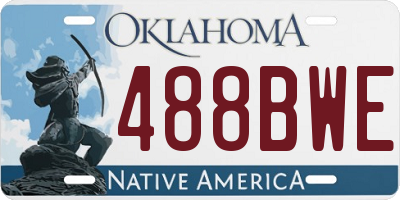 OK license plate 488BWE