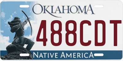 OK license plate 488CDT