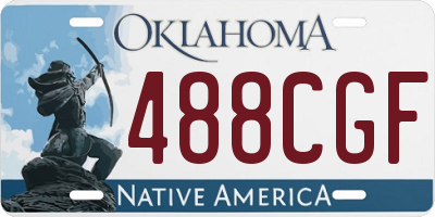 OK license plate 488CGF
