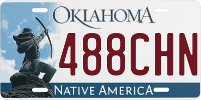 OK license plate 488CHN