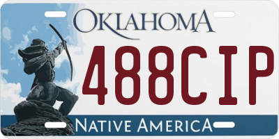 OK license plate 488CIP