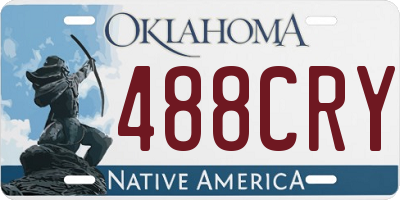 OK license plate 488CRY