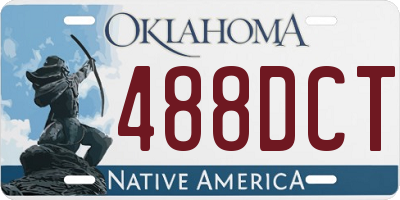 OK license plate 488DCT