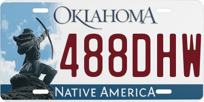 OK license plate 488DHW