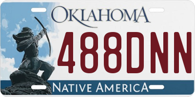 OK license plate 488DNN