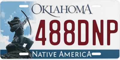 OK license plate 488DNP