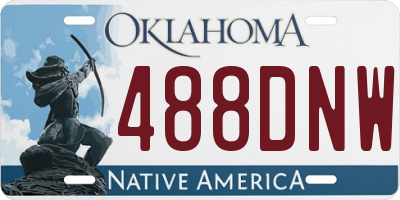 OK license plate 488DNW