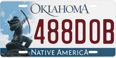 OK license plate 488DOB