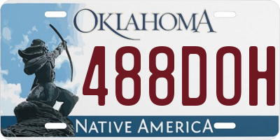 OK license plate 488DOH