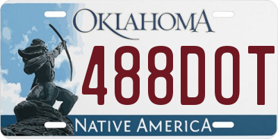 OK license plate 488DOT