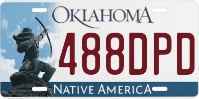 OK license plate 488DPD