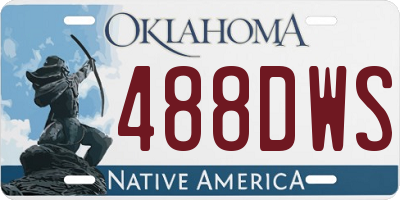 OK license plate 488DWS