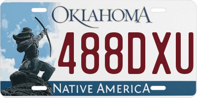 OK license plate 488DXU