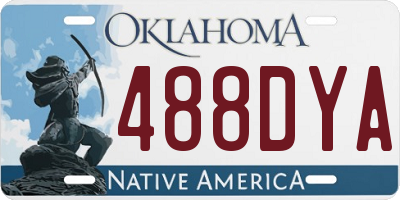 OK license plate 488DYA
