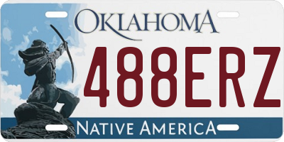 OK license plate 488ERZ