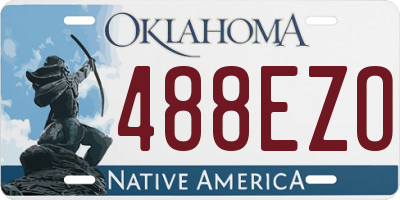 OK license plate 488EZO