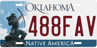 OK license plate 488FAV