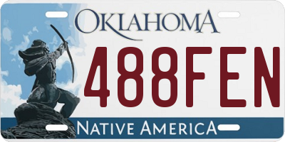 OK license plate 488FEN