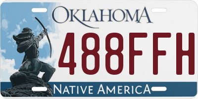 OK license plate 488FFH