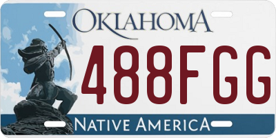 OK license plate 488FGG