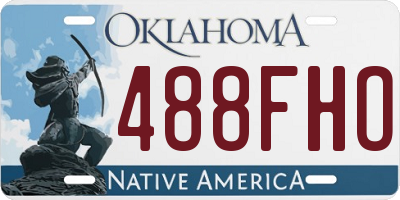 OK license plate 488FHO