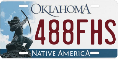 OK license plate 488FHS