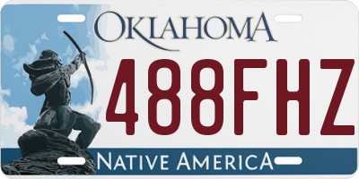 OK license plate 488FHZ