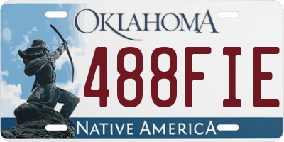 OK license plate 488FIE