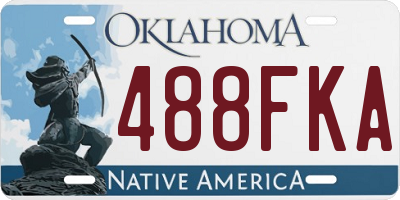 OK license plate 488FKA