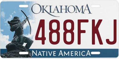 OK license plate 488FKJ