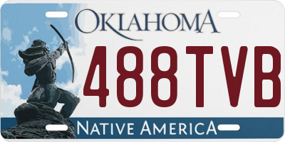 OK license plate 488TVB