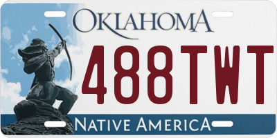 OK license plate 488TWT