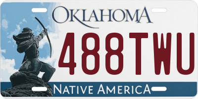 OK license plate 488TWU
