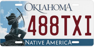 OK license plate 488TXI