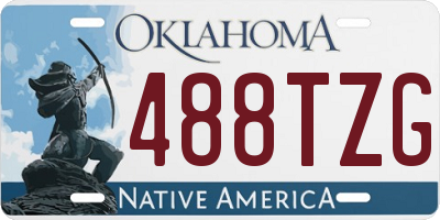 OK license plate 488TZG