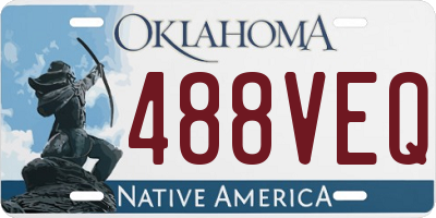 OK license plate 488VEQ